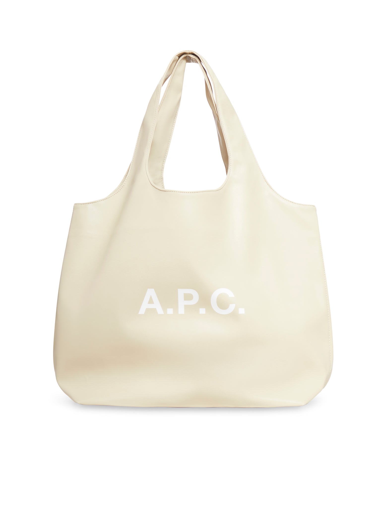 logo-print leather tote bag