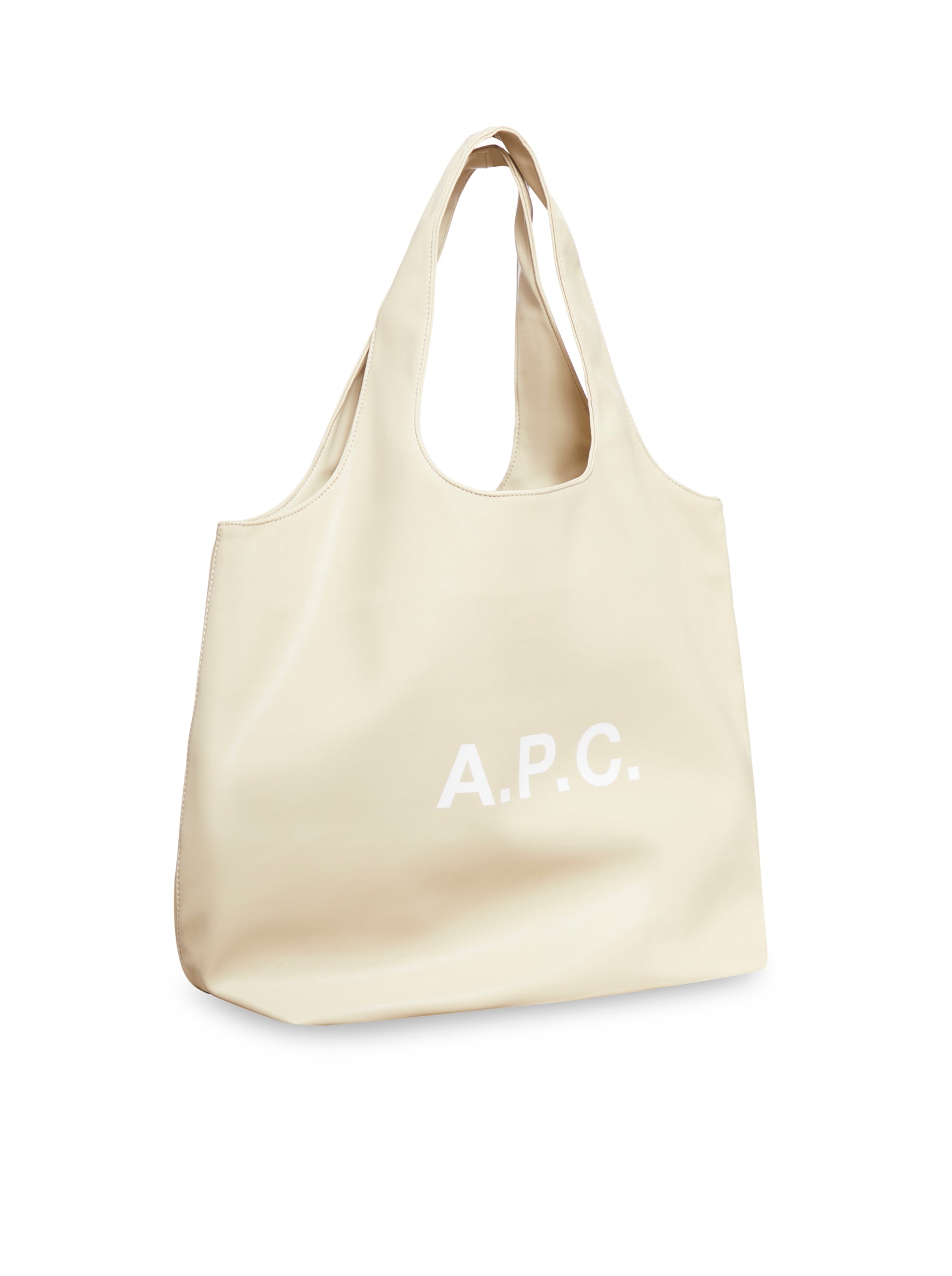 logo-print leather tote bag