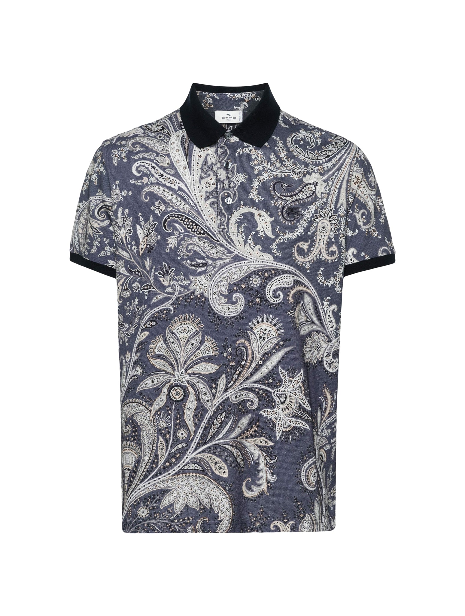 paisley-print polo shirt