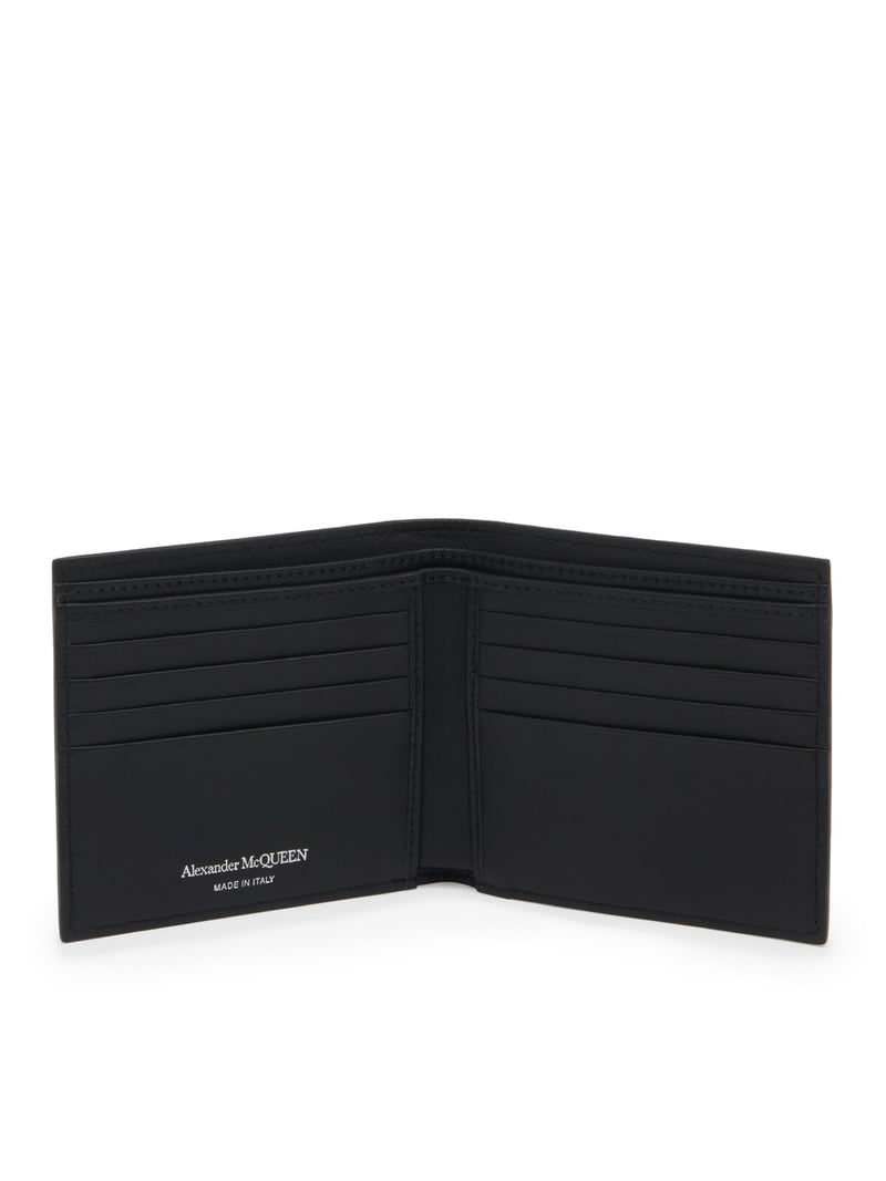 Men`s McQueen Graffiti Billfold Wallet in Black