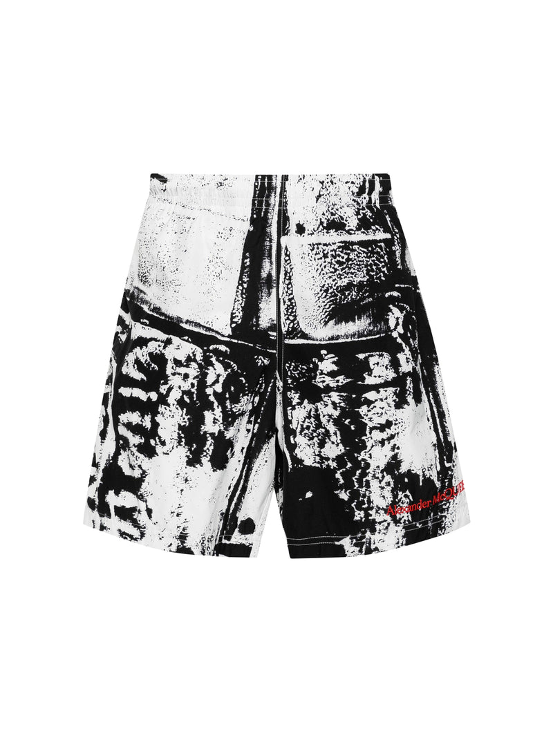 abstract-print swim shorts