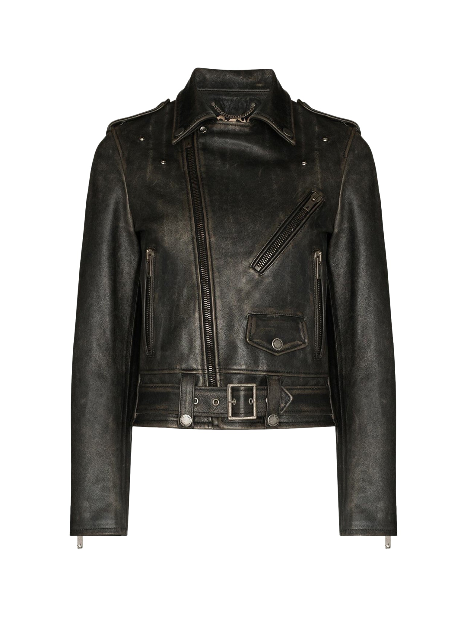 Jacket with worn effect