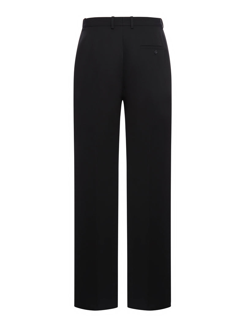 TAILORED REGULAR FIT TROUSERS IN BLACK