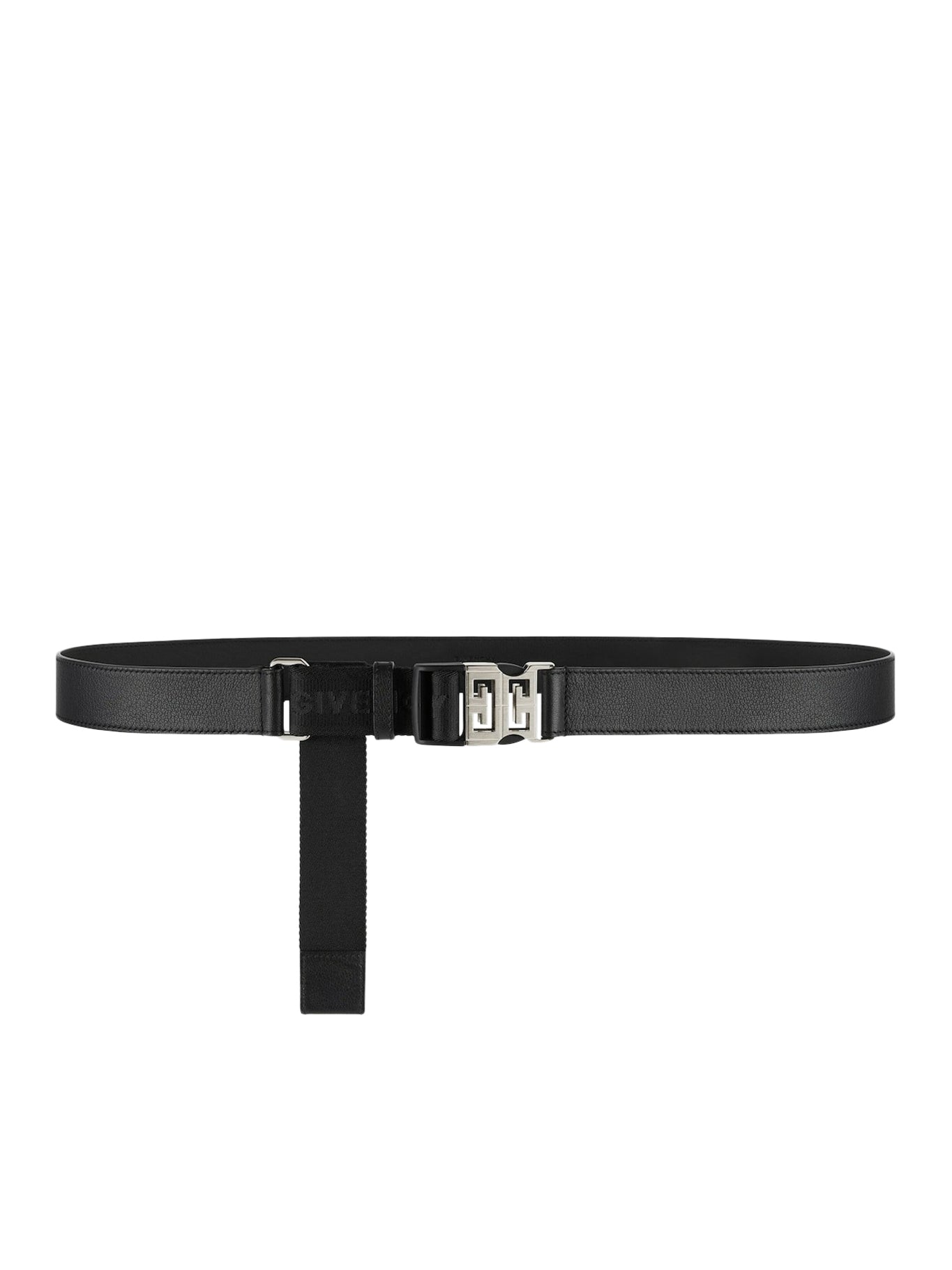 4G Release Buckle belt in leather and webbing
