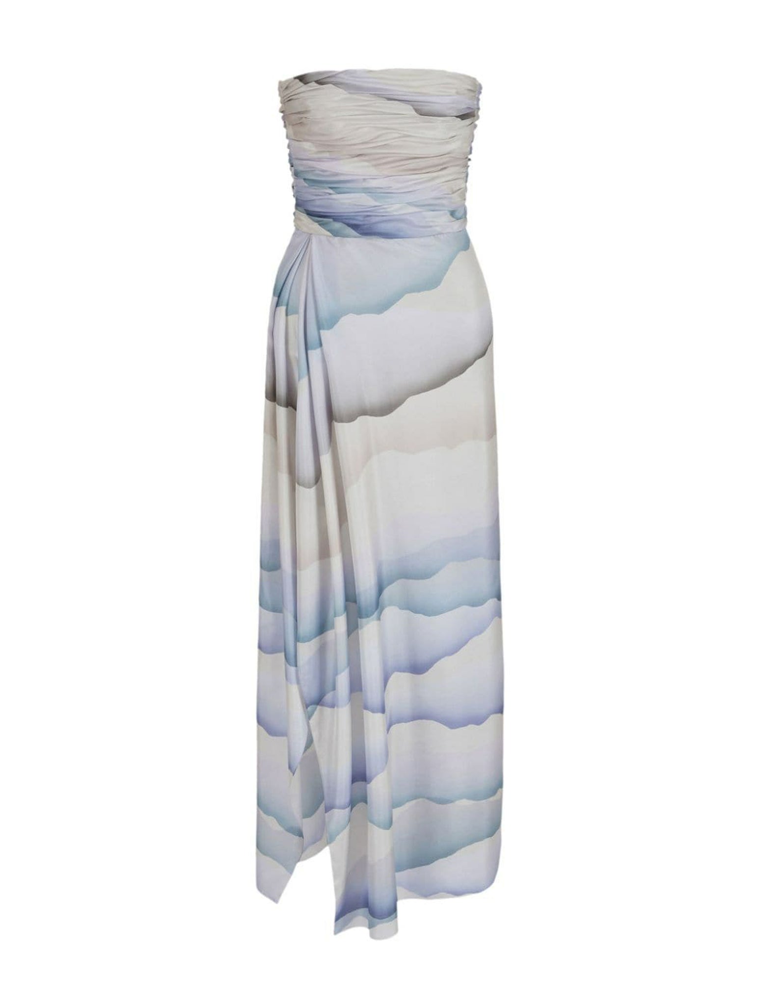 abstract-pattern silk dress