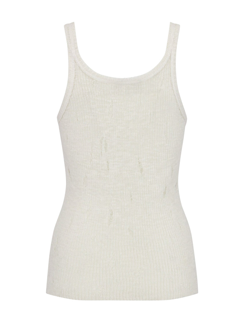 Technical linen sweater