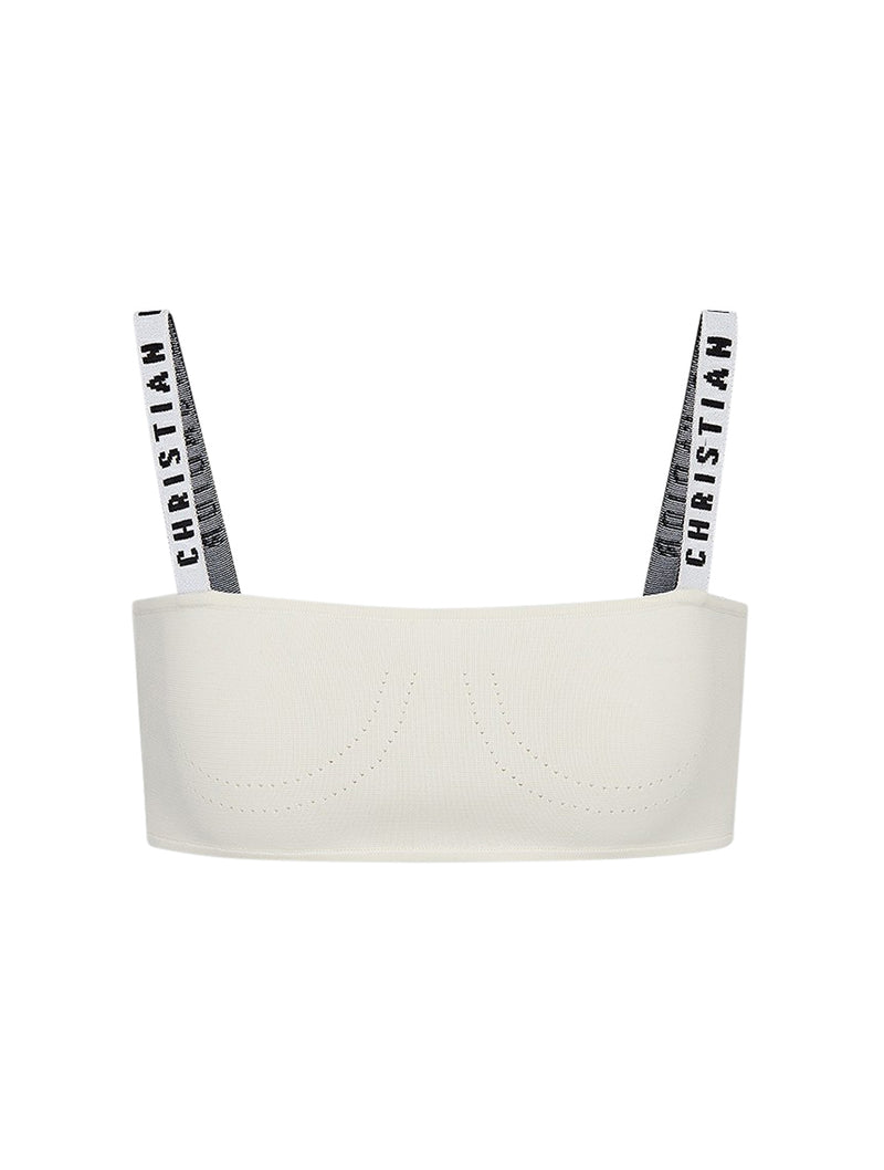 White stretch viscose bralette