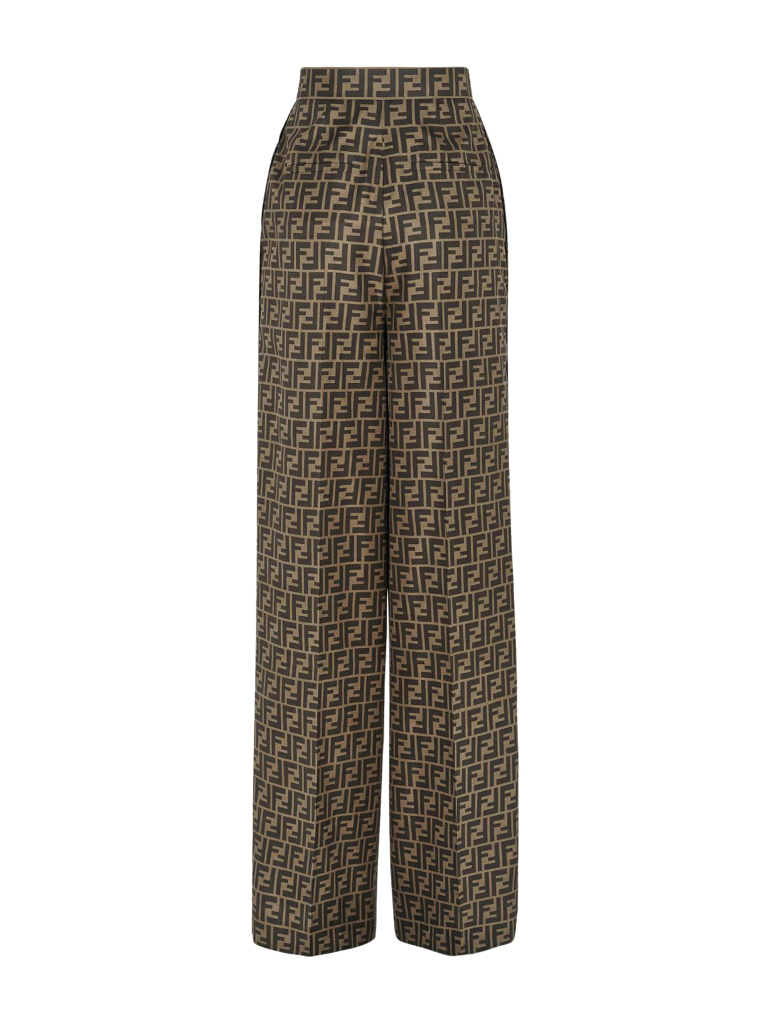 Brown silk trousers