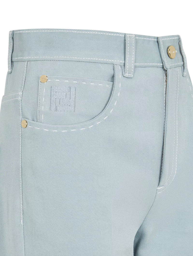 Light blue denim trousers