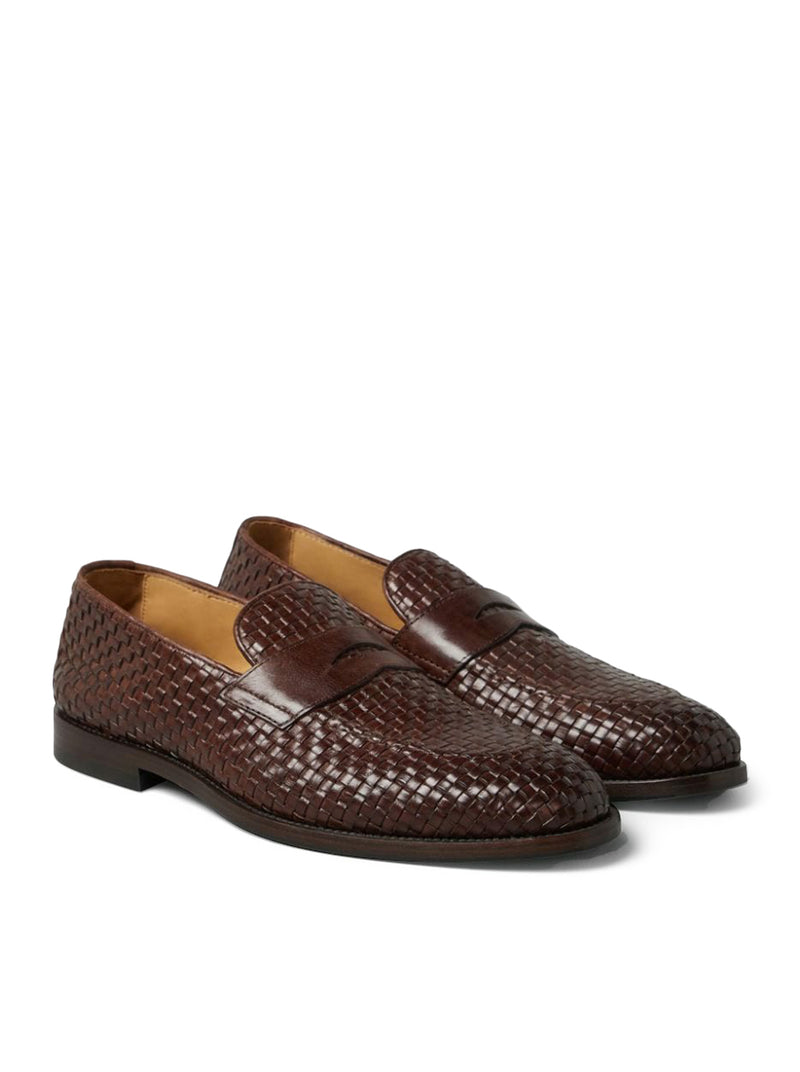 Leather penny loafers